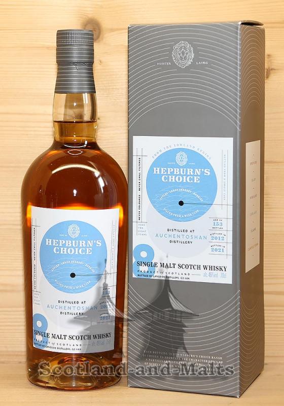 Auchentoshan 2012 - 8 Jahre Oak Cask + Wine Finish mit 46,0% Hepburn’s Choice von Hunter Laing