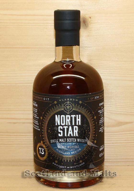 Secret Highland 2007 /2021 First Fill Oloroso Butt Cask Series 017 mit 42,9% Single Malt Scotch Whisky von North Star Spitits