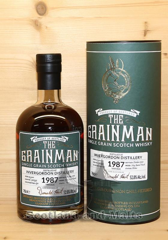 Invergordon 1987 - 33 Jahre Bourbon Cask + Islay Barrel Finish No. 300332 mit 52,8% - The Grainman