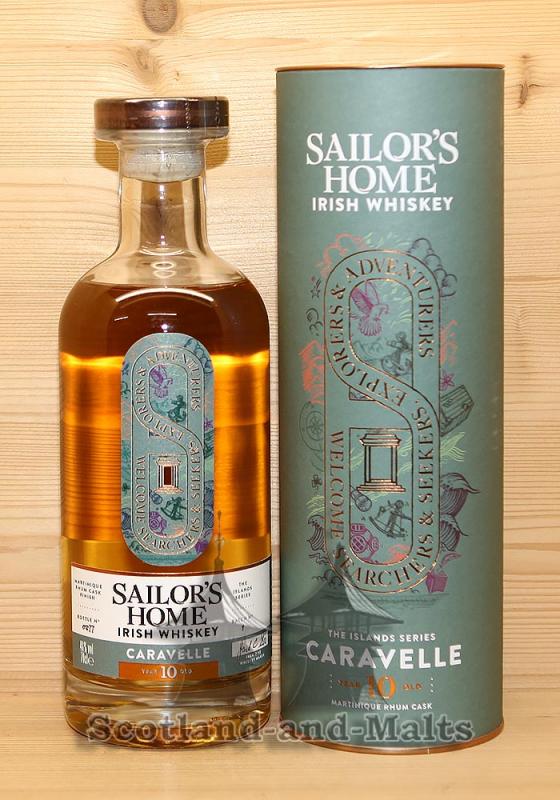 Sailor’s Home „CARAVELLE“ 10 Jahre Irish Whiskey mit 46,0% ex Bourbon Casks + Martinique Rhum Casks Finish
