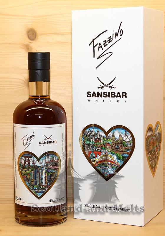 Speyside Region Malt 2001 - 19 Jahre Sherry Cask mit 45,2% Sansibar Whisky Fazzino Label - single Malt scotch Whisky