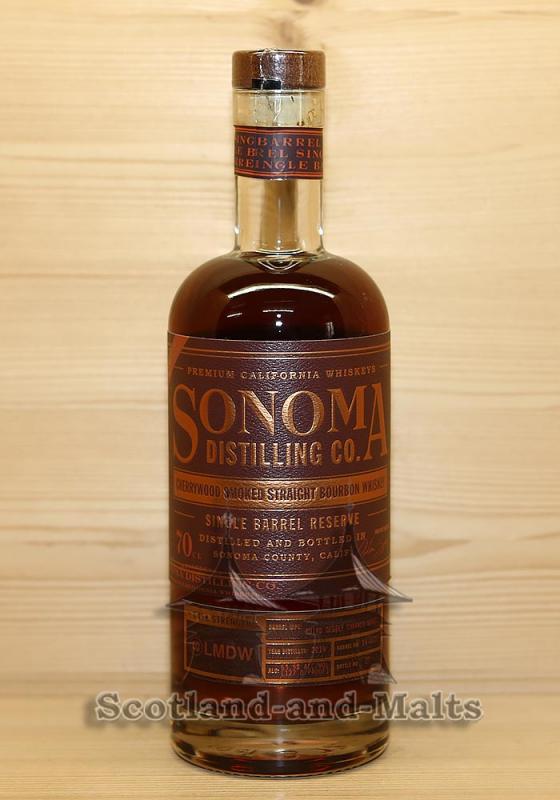 Sonoma County Cherrywood Smoked Straight Bourbon Whiskey Barrel No. 14-0027 mit 63,5% Single Barrel Reserve