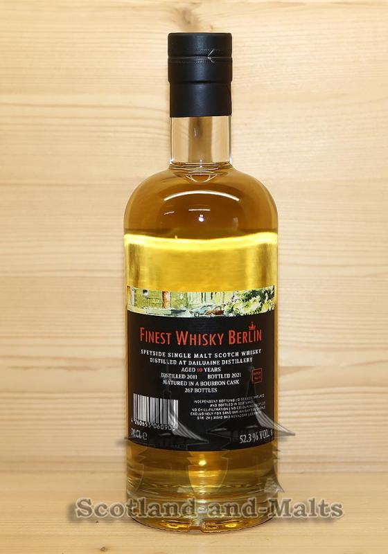 Dailuaine 2011 - 10 Jahre Bourbon Cask mit 52,3% single Malt scotch Whisky - Finest Whisky Berlin Batch 10 Sansibar Whisky