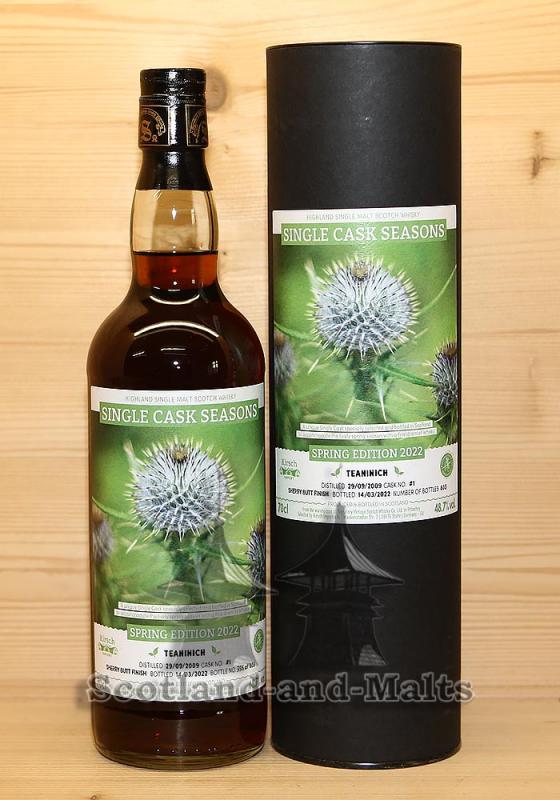 Teaninich 2009 - 12 Jahre Bourbon Cask + Sherry Cask Finish No: #1 Highland single Malt scotch Whisky mit 48,7% von Signatory / Spring Edition 2022
