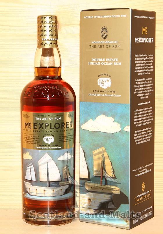 Mc Explorer Indian Ocean Rum Port Cask Finish mit 43,5% Single Malt Scotch Whisky von House of McCallum