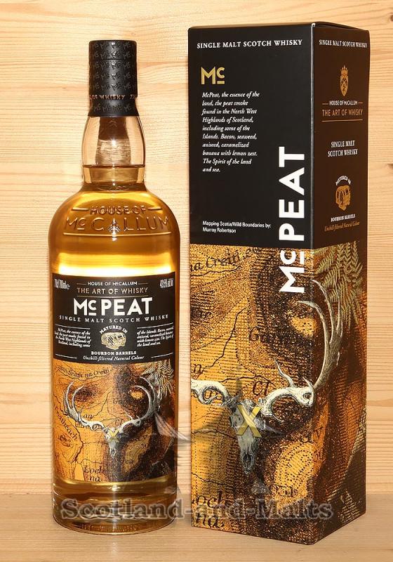 Mc Peat Single Malt Peated mit 43,5% Single Malt Scotch Whisky von House of McCallum