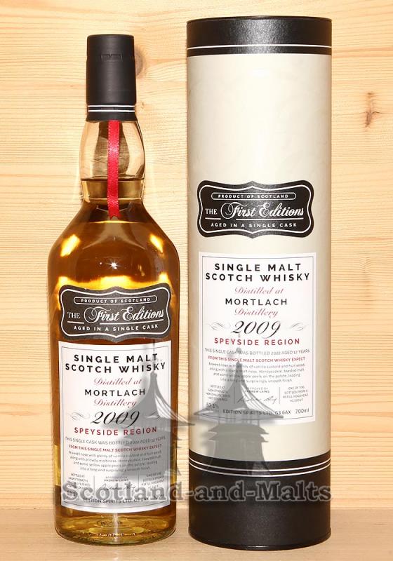 Mortlach 2009 - 12 Jahre Refill Hogshead No. HL19517 mit 53,1% The First Edition von Hunter Laing