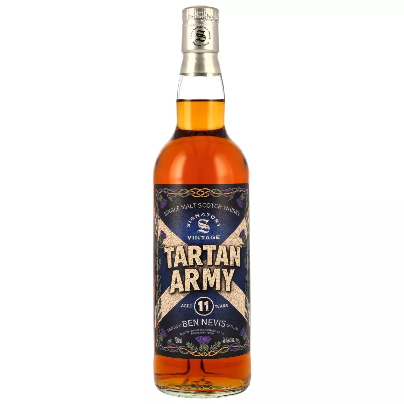 Ben Nevis Tartan Army 11 Jahre Sherry Casks - Highland single Malt scotch Whisky mit 46,0% von Signatory Vintage