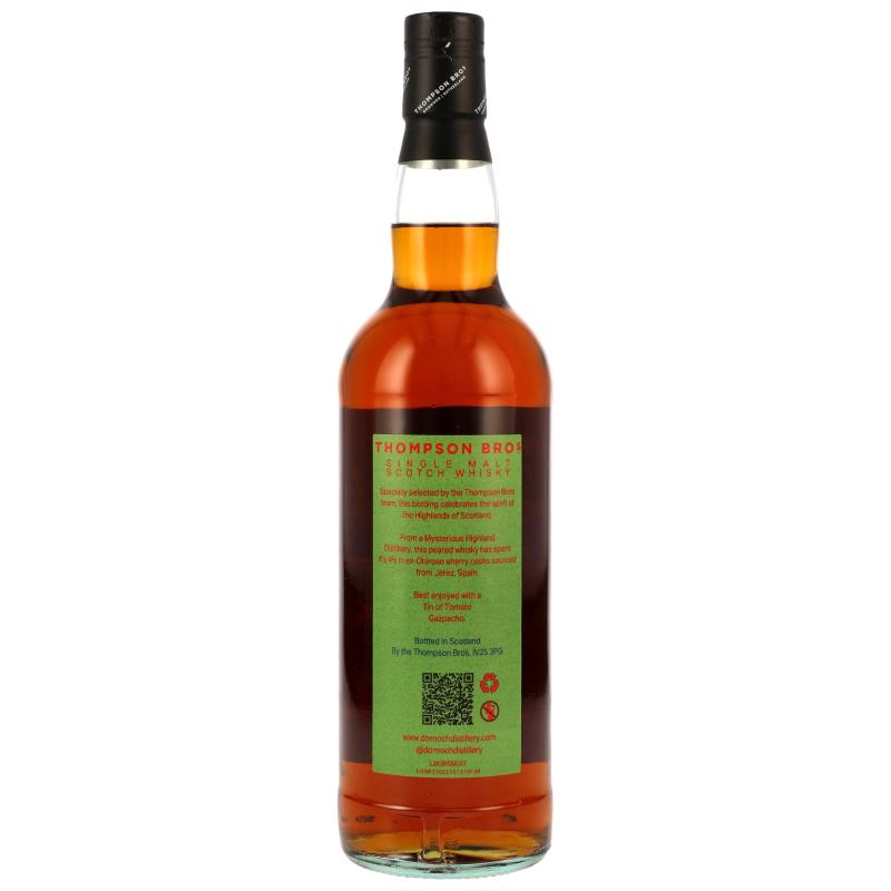 Highland Single Malt Whisky (Peated) 18 Jahre Oloroso Sherry Casks mit 45,7% single Malt scotch Whisky von Thompson Bros.