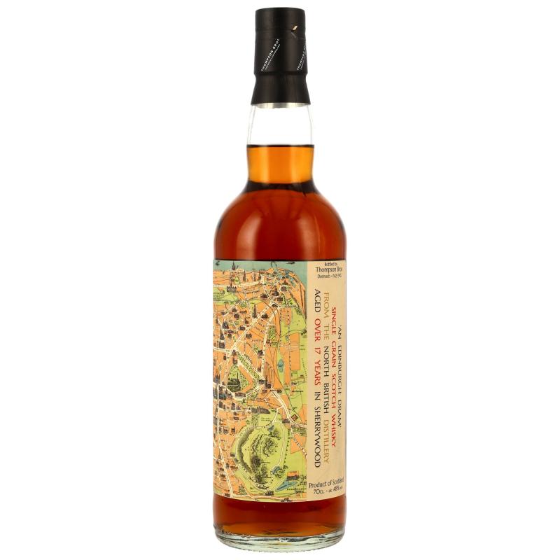 North British 17 Jahre Sherry Casks mit 48,0% An Edinburgh Dram von Thompson Bros. - single Grain scotch Whisky
