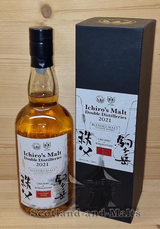 Ichiro’s Malt Double Distilleries 2021 Chichibu x Komagatake Blended Malt Japanese Whisky mit 53,5% - Blended Malt Whisky aus Japan