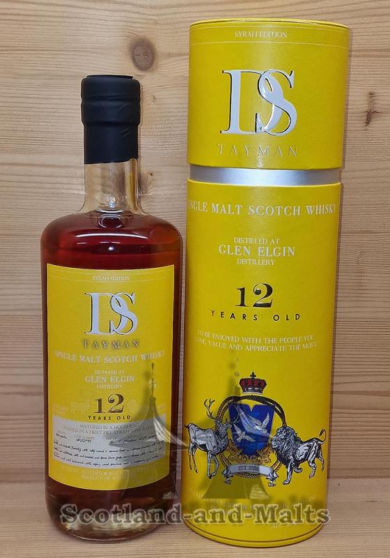 Glen Elgin 2009 - 12 Jahre Hogshead + First Fill Syrah Barrel Finish No. 1800796 mit 46,0% - Syrah Edition von DS Tayman / Sample ab