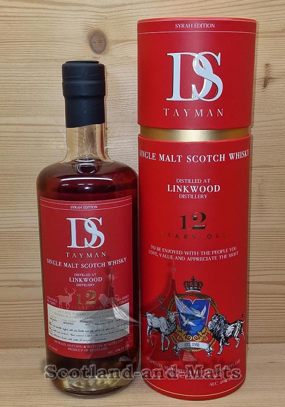 Linkwood 2009 - 12 Jahre Virgin Oak Hogshead + First Fill Syrah Barrel Finish No. 1800406 mit 46,0% - Syrah Edition von DS Tayman