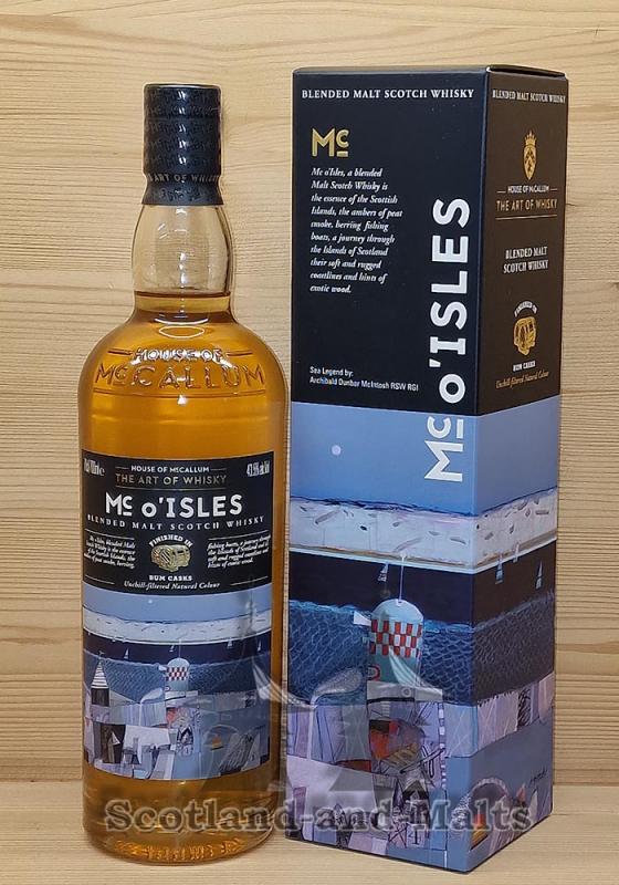Mc of the Isle Blended Malt Rum Finish mit 43,5% Single Malt Scotch Whisky von House of McCallum