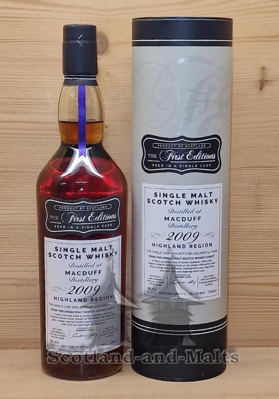 Macduff 2009 - 14 Jahre Oloroso Sherry Butt No. HL20616 mit 58,4% The First Edition von Hunter Laing