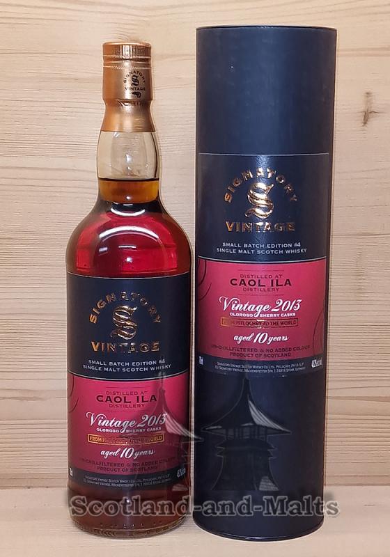 Caol Ila 2013 - 10 Jahre Oloroso Sherry Casks Small Batch Edition #4 - Islay single Malt scotch Whisky mit 48,2% von Signatory
