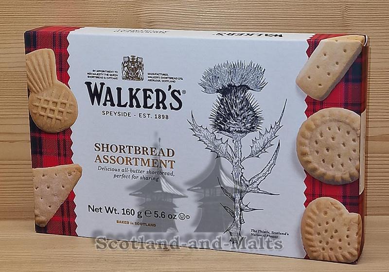 Shortbread Assortment in der 160g Geschenkpackung "Distel" von Walkers Shortbread Ltd.