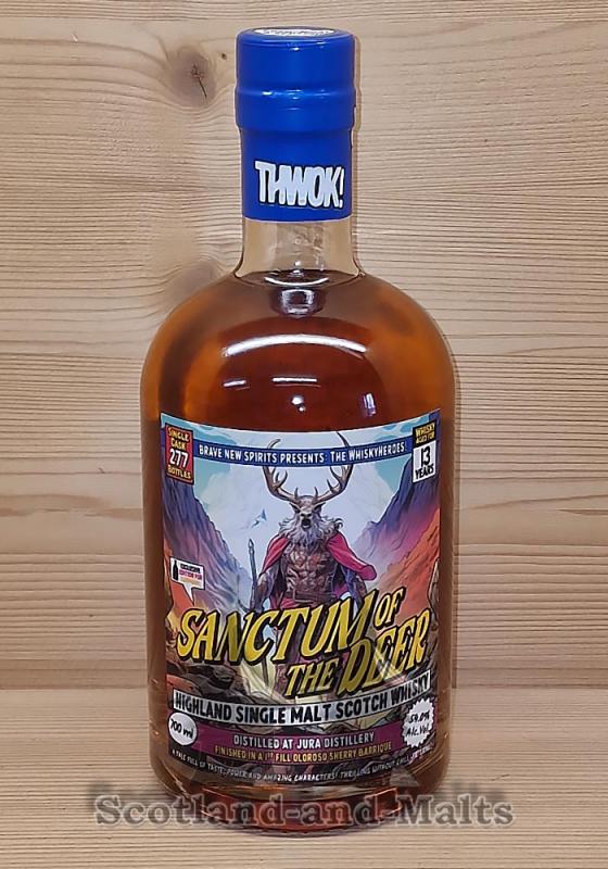 Sanctum of the Deer (Jura) First Fill Oloroso Sherry Barrique No. 28425 mit 54,0% - Brave New Spirits Island Single Malt Scotch Whisky WhiskyHeroes - Exclusive Edition for Germany