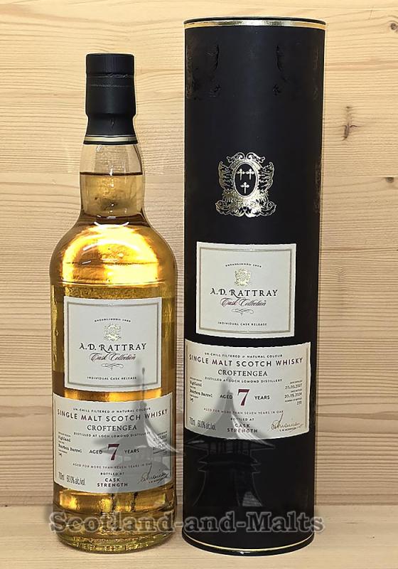 Croftengea 2017 - 7 Jahre Bourbon Barrel No. -- mit 60,0% single Malt scotch Whisky von A.D.Rattray