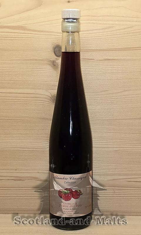 Creme a la Fraise des Bois - Walderdbeerlikör mit 20,0% ein Fruchtlikör aus Frankreich - The Alambic Classique Collection