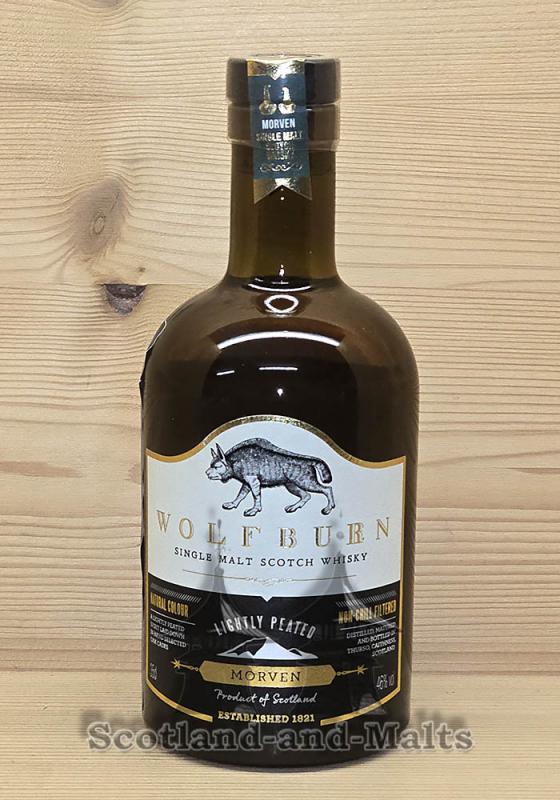 Wolfburn Morven lightly peated mit 46,0% in der 350ml Flasche - single Malt scotch Whisky - Wolfburn Distillery