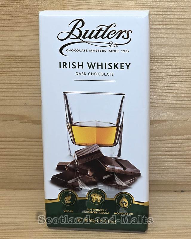 Irish Whiskey Dark Chocolate with irish Whiskey Schokoladentafel 90g von Butlers