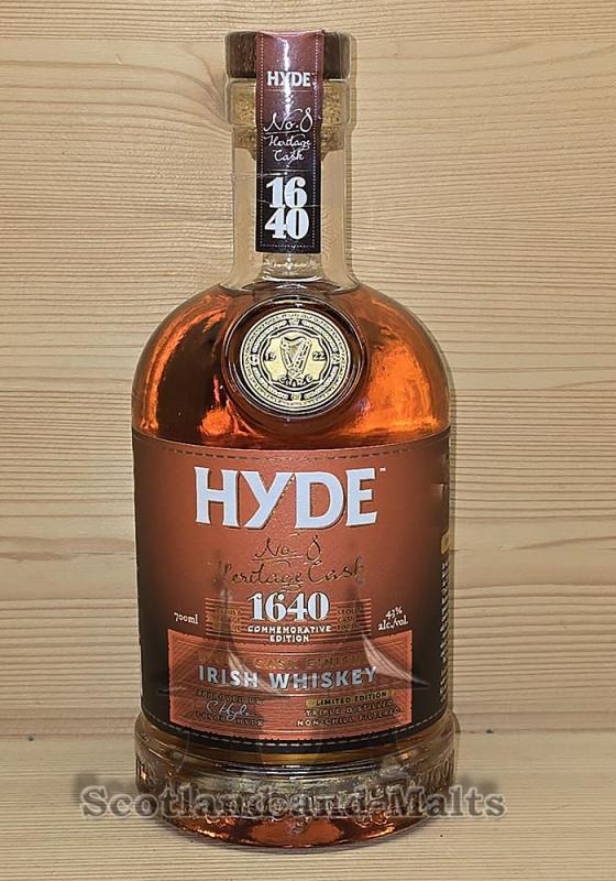 HYDE No. 8 „Heritage Cask“ Irish Whiskey - Stout Cask Finish mit 43,0%/vol. - Designe ab 2025