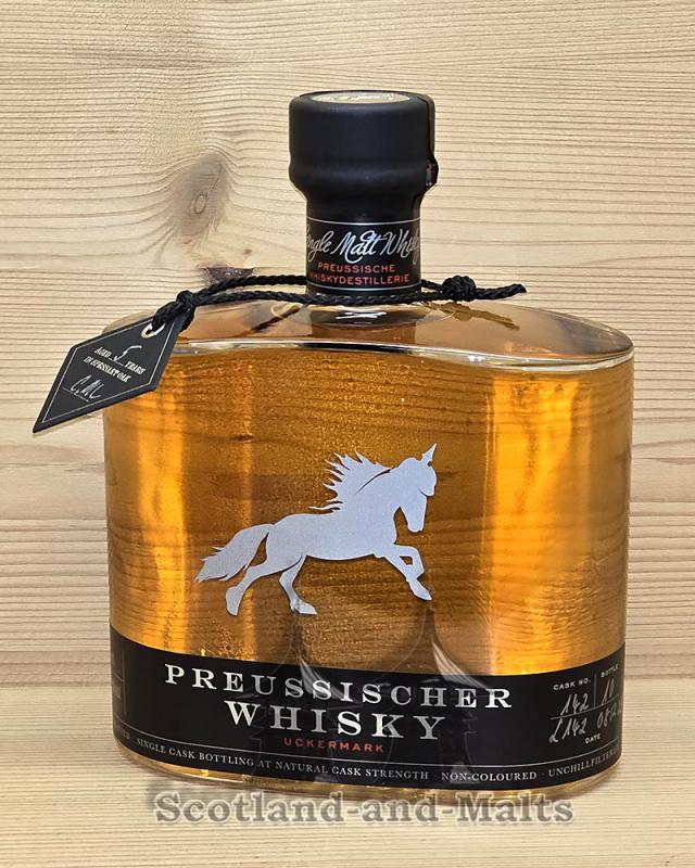 Preussischer Whisky Fass Nr: 142 mit 55,7% - 5 Jahre Spessart Oak ohne Verpackung - Preusschische Whisky Destillerie in der Uckermark