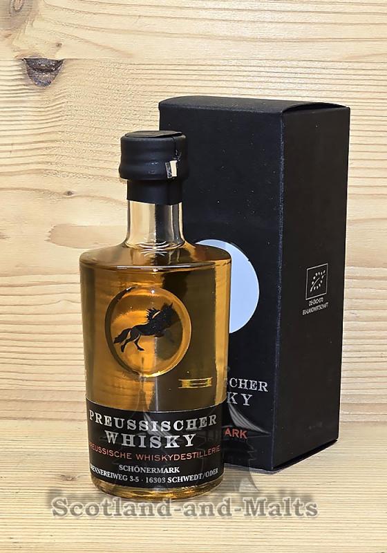 Preussischer Whisky Fass Nr: 136 mit 56,6% - 5 Jahre Spessart Oak 50ml Miniatur - Preusschische Whisky Destillerie in der Uckermark