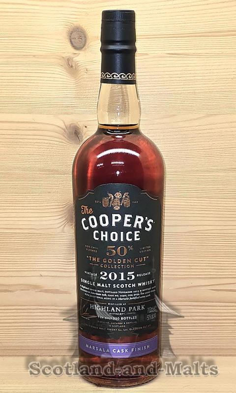 Highland Park 2015 - 10 Jahre American Oak + Marsala Finish Cask No. 0090 mit 50,0% Single Malt Scotch Whisky von Coopers Choice The Golden Cut