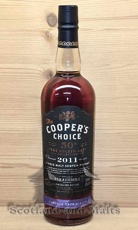Strathmill 2011 - 14 Jahre American Oak + Marsala Finish Cask No. 0042 mit 50,0% Single Malt Scotch Whisky von Coopers Choice The Golden Cut