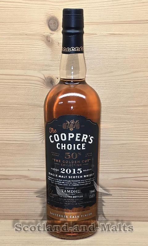 Tamdhu 2015 - 10 Jahre American Oak + Sauternes Finish Cask No. 0043 mit 50,0% Single Malt Scotch Whisky von Coopers Choice The Golden Cut