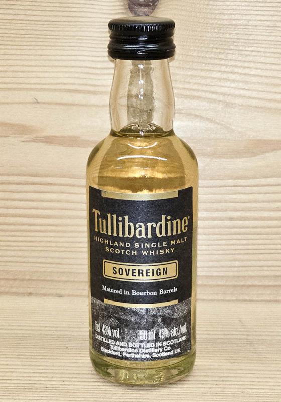 Tullibardine Souvereign mit 43,0% - Highland Single Malt scotch Whisky in der 50ml Miniatur