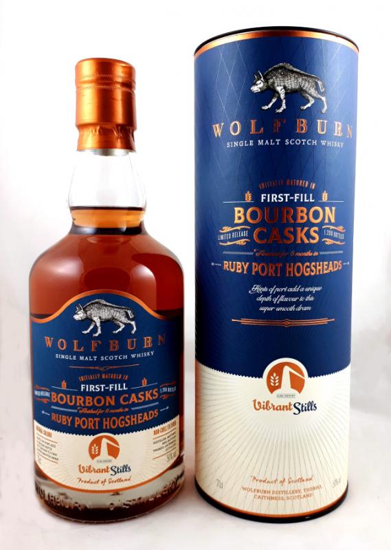 WOLFBURN VIBRANT STILLS LIMITED EDITION 2021 exklusiv für Deutschland Port Cask Finish mit 50,0% - single Malt scotch Whisky aus der Wolfburn Distillery