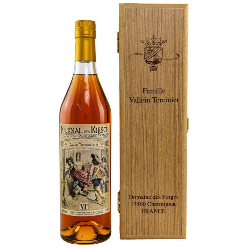 Cognac Petite Champagne Lot. 58 Vallein Tercinier Journal des Kirsch N.3 - 1958 / 2023 65 Jahre mit 51,6% - Cognac aus Frankreich