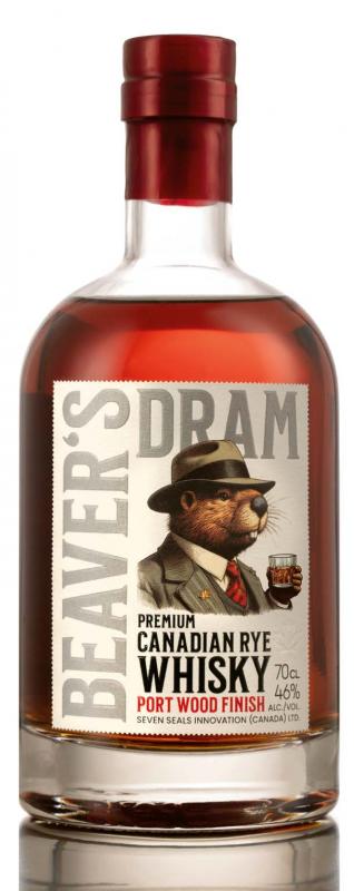 Beavers Dram Premium Canadian Rye Whisky mit 46,0% Port Wood Finish - Whisky aus Kanada
