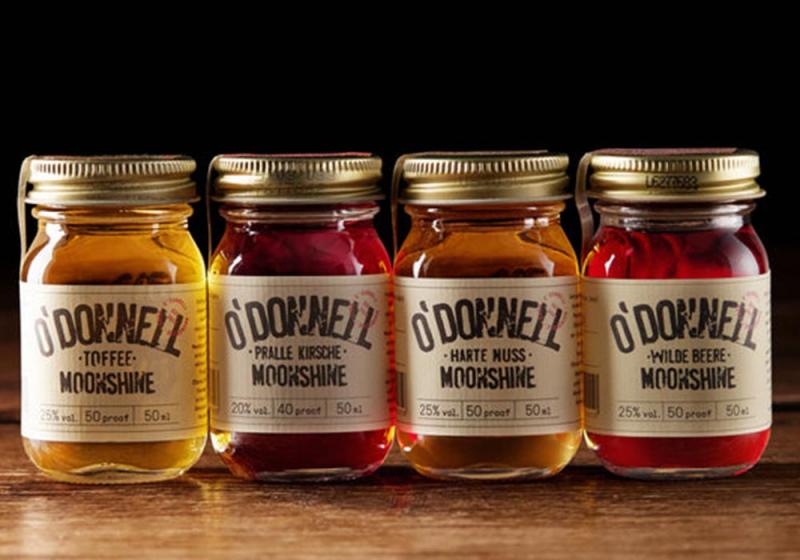 Mini Moonshine Jars von O´Donnell Moonshine 4 x 50ml - Likör von Odonnell Moonshine aus Berlin