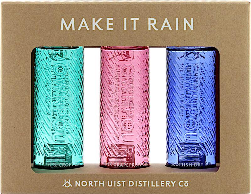 Downpour Gin Tasting Set 3x 50 ml Flaschen aus der North Uist Distillery - Gin aus Schottland