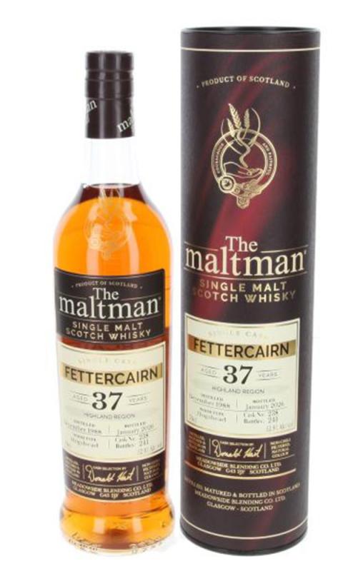 Fettercairn 1988 - 37 Jahre Bourbon Cask No. 238 mit 52,9% von The Maltman - single Malt scotch Whisky