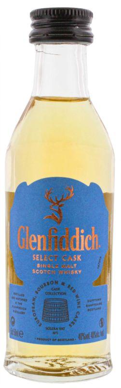 Glenfiddich Select Cask Single Malt Scotch Whisky mit 40,0% - Single Malt scotch Whisky in der 50ml Miniatur
