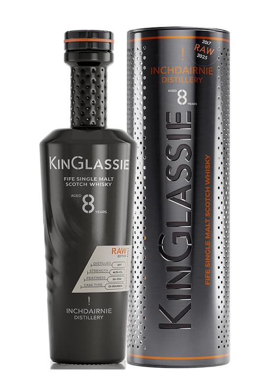 KinGlassie RAW - 8 Jahre Ex Bourbon Casks mit 46,3% aus der InchDairnie Distillery in Fife