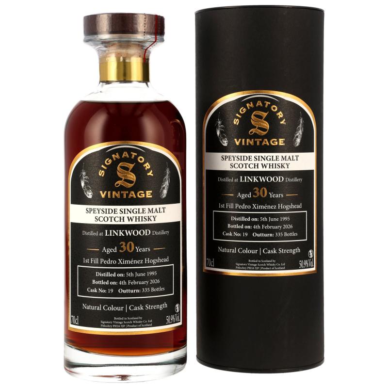 Linkwood 1995 - 30 Jahre First Fill Pedro Ximénez Sherry Hogshead No. 19 - single Malt scotch Whisky mit 50,9% von Signatory
