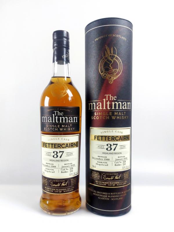 Fettercairn 1988 - 37 Jahre Bourbon Cask No. 238 mit 52,9% von The Maltman - single Malt scotch Whisky