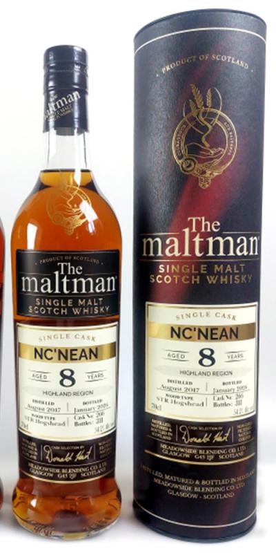 Nc Nean 2017 - 8 Jahre STR Hogshead Cask No. 266 mit 54,2% von The Maltman - single Malt scotch Whisky