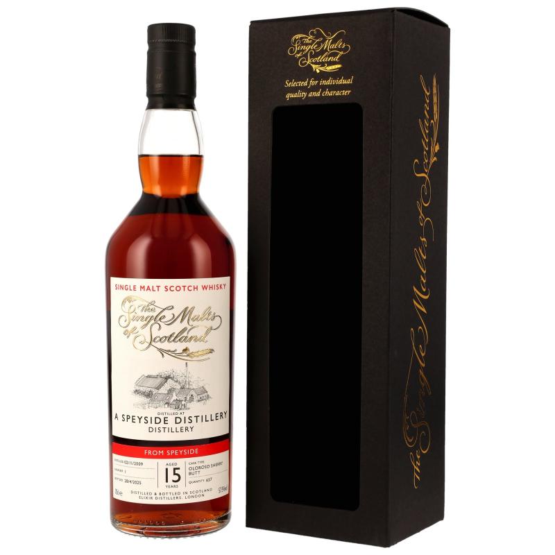 Speyside Malt 2009 - 15 Jahre Oloroso Sherry Butt #1 mit 57,5% von The Single Malts of Scotland - single Malt scotch Whisky