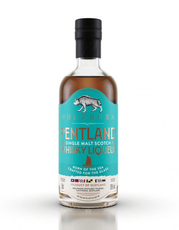 WOLFBURN PENTLAND Single Malt Scotch Whisky Liqueur mit 26,0% - Whisky Likör aus Schottland