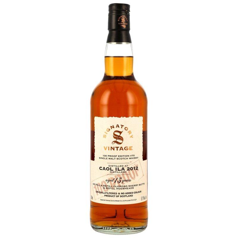 Caol Ila 2012 - 13 Jahre 1st Fill & Refill Oloroso Sherry Butts Signatory Vintage 100 Proof Edition #70 - Islay Single Malt Scotch Whisky mit 57,1% von Signatory