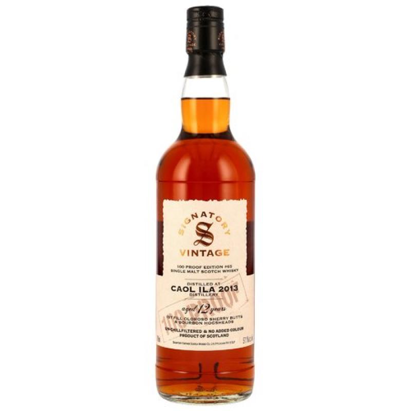 Caol Ila 2013 - 12 Jahre 1st Fill Oloroso Sherry Butts + Bourbon Hogsheads Signatory Vintage 100 Proof Edition #65 - Islay Single Malt Scotch Whisky mit 57,1% von Signatory