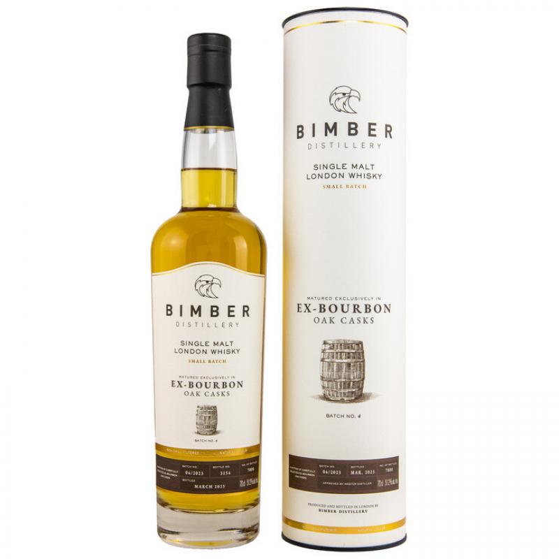 Bimber First Fill American Oak Bourbon Casks Batch No. 04 mit 51,2% - single Malt Whisky aus England Bimber Distillery