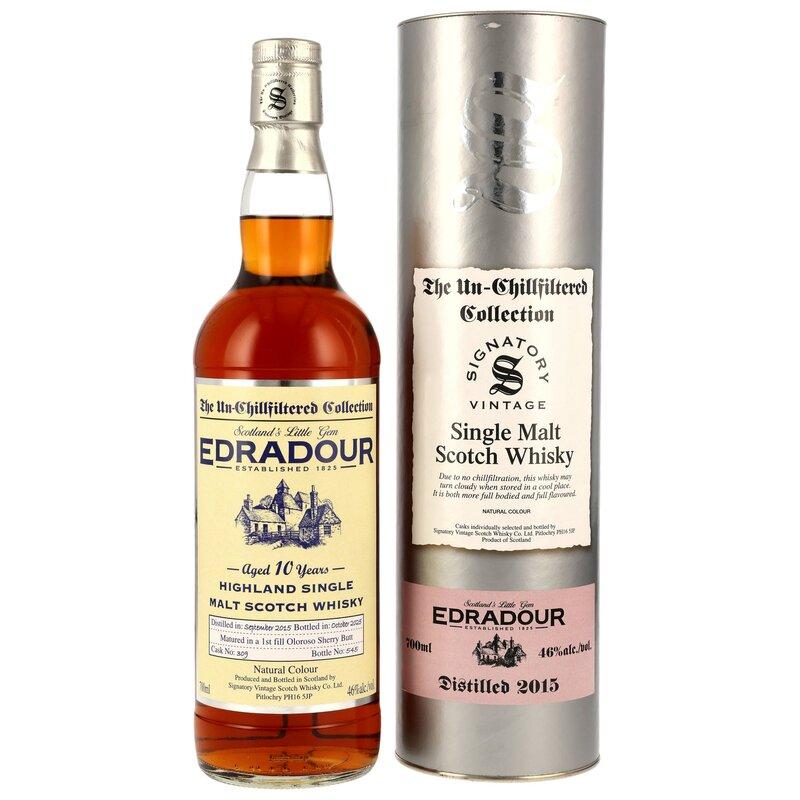 Edradour 2015 - 10 Jahre First Fill Oloroso Sherry Butt No. #309 single Malt scotch Whisky mit 46,0% von Signatory